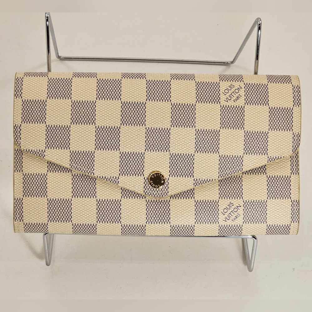 Louis Vuitton Sarah Wallet Damier Azur Canvas & Leather BRAND NEW WITH SHOP BAG